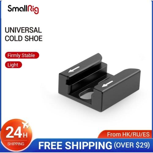 SmallRig Cold Shoe Adapter with Two Secure Bending Compatible For Universal Camera Accessories with 1/4" Threads - 1960