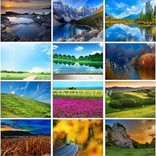 5D DIY diamond painting natural scenery diamond embroidery cross stitch rhinestone mosaic home decoration TT969