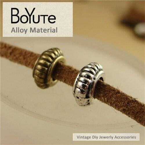 BoYuTe (200 Pieces/Lot) 4*8MM Two Colors Wholesale Zinc Alloy Lantern Shape Beads Jewelry Findings for Necklace Bracelet Making