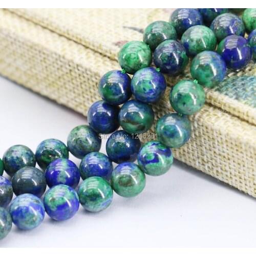 8mm Fashion Lapis lazuli Azurite Chrysocolla Beads Accessories Crafts Loose Beads Natural Stone DIY Jewelry Making Design 15inch