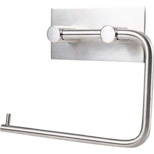 Toilet Paper Holder Wall Mount Tissue Roll Hanger 304 Stainless Steel Towel Rack Bathroom Accessories Brushed