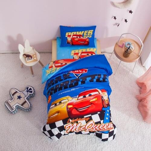 Lightning McQueen Cars Duvet cover bedding for boys bedroom decor cotton coverlets baby toddler crib cot bed set comforter kids