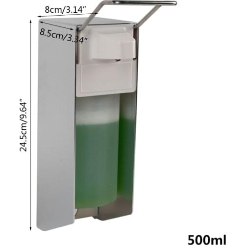 Isinfectant Dispenser 500/1000 ml Short Lever Plastic Pump - Aluminium Dispenser 649E