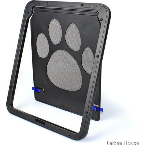Pet Door New Dog Footprint Cat Screen Door Size Dog Cat Safety Lockable Magnetic Anti-theft Door Anti-bite Window Screen Door