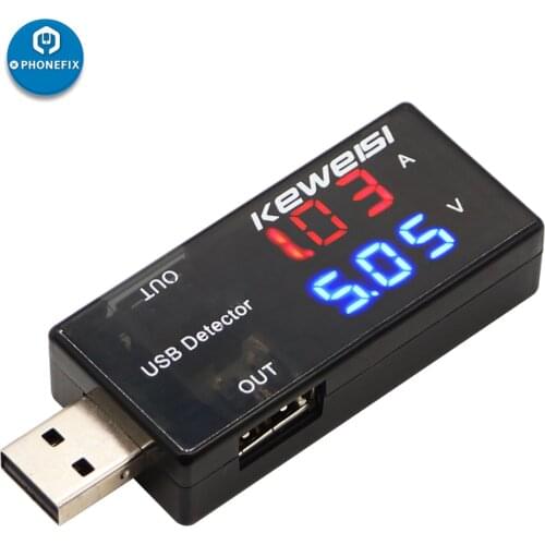 Dual Out USB Power Meter Testers Mobile Power Charging Voltage Current Voltmeter Amp Volt Ammeter Detector USB Charger Indicator
