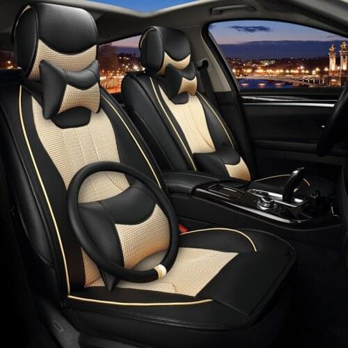 Gentlemanly Temperament 3D Car Seat Cover Comfortable Breathable Leather Viscose fiber Series Car Cushion