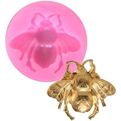 Bee Shaped Nail Art Pendant Silicone Mold Resin Molds Jewelry Making Craft Tools