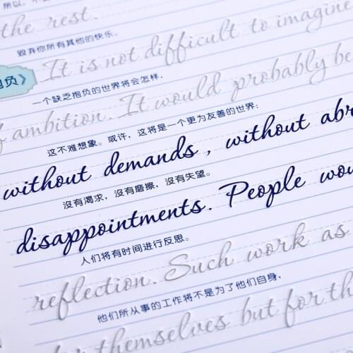 3D Round Writing English Calligraphy Copybook For Adult Children Exercises Calligraphy Practice Book Libros Office supplise