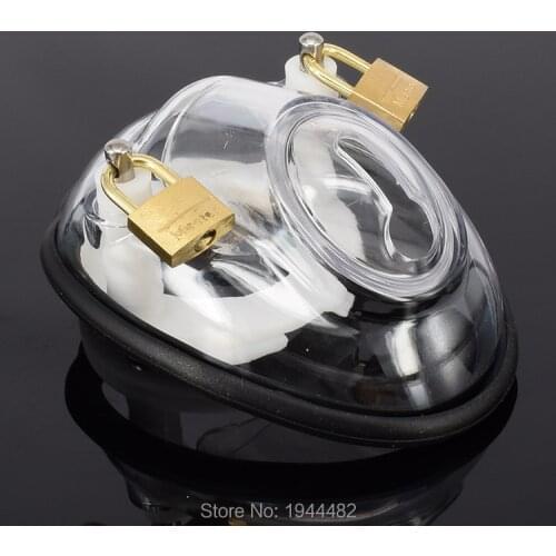 Chastity Device CB6000 Medical PlasticClear Lucite Bowl Chastity Belt Penis Lock For Men Bondage Cock Cage Sex Toys Sex Products