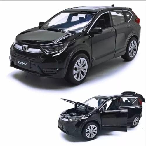 High simulation 1:32 scale pull back Honda CRV alloy car,6 open door music flash car model toys,metal diecast