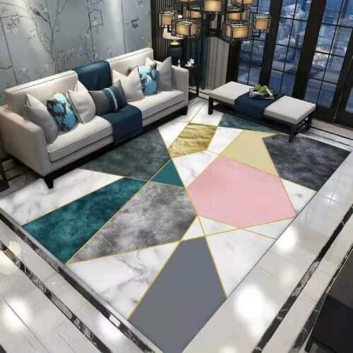 Carpet for Living Room Anti-slip Geometric Pattern Print large Area Rugs Home Floor Mats Bedroom Bedside Bay Window Sofa Carpets