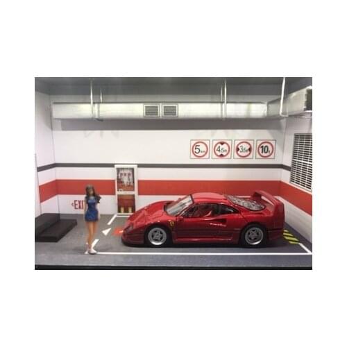 Handmade 1/64 model car parking lot scene photo props model underground garage car theme display box