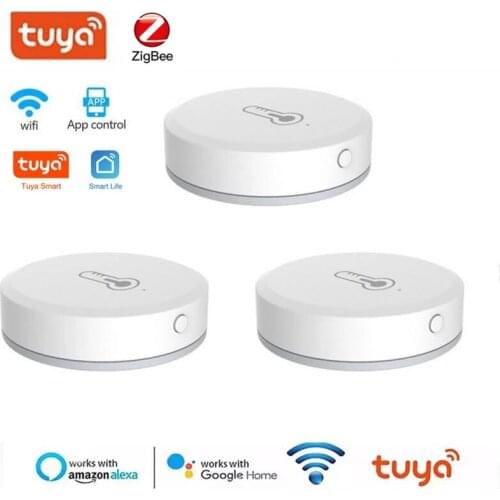 Tuya Smart Life App ZigBee Smart Temperature And Humidity Sensor Battery Powered Work With Zigbee Hub Via Alexa Google Home