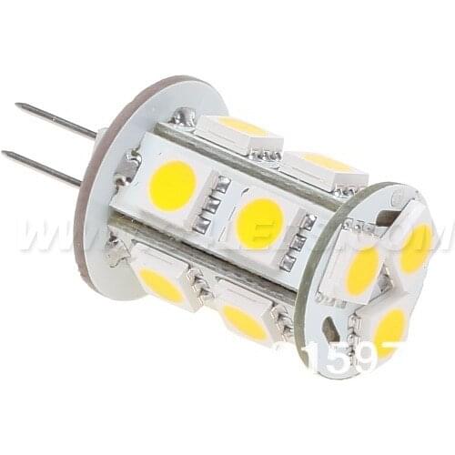 Dimmable 13 Led G4 Lamp 5050SMD G4 BULB 12VAC/12VDC/24VDC White Warm White 10pcs/lot