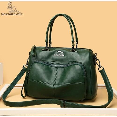 Women Casual Handbag Plaid Design Crossbody Bags for Women New Genuine Leather Shoulder Bag Women Travel Big Tote Bag Sac A Main