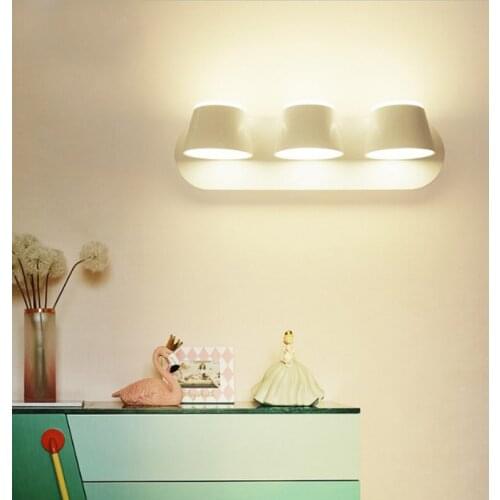 1/3 Heads 360 Degree Rotatable LED Wall Lamp Bedroom Bedside Wall Lights Fixture Living Room Aisle Wall Mounted Luminaire 220V