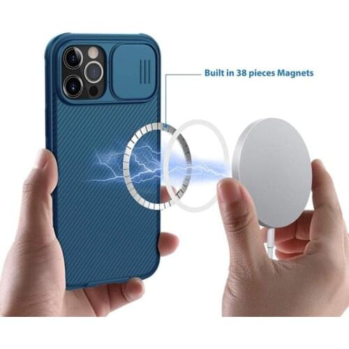 10PCS For iPhone 12 / Pro Max / Mini Nillkin Slide Cover Protect Camera Magnetic Case Privacy Back Cover