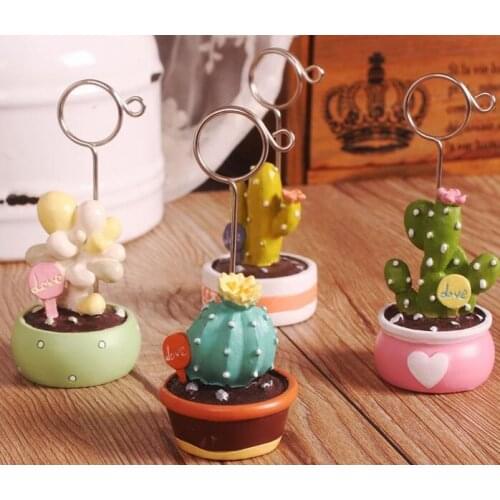 10pcs Cactus Bonsai Name Number Message Card Table Place Holder For Wedding Party Home Office Decoration