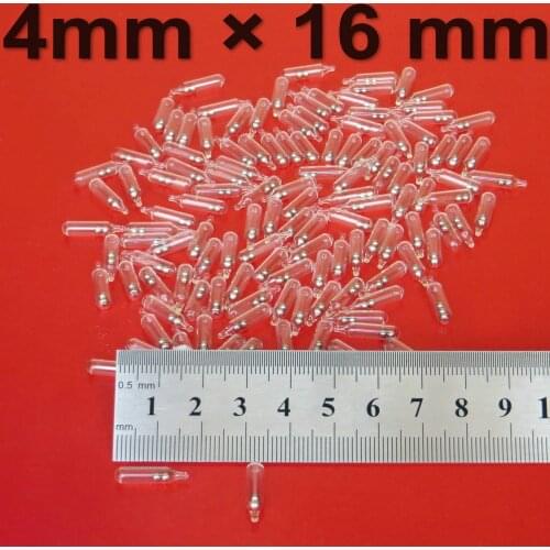 100pcs 4*16mm-medium Size Flies-Lure Jig Rattles for Soft Bait Glass Tube Rattle Shake Attract Fly Tie Tying Fishing Accessories