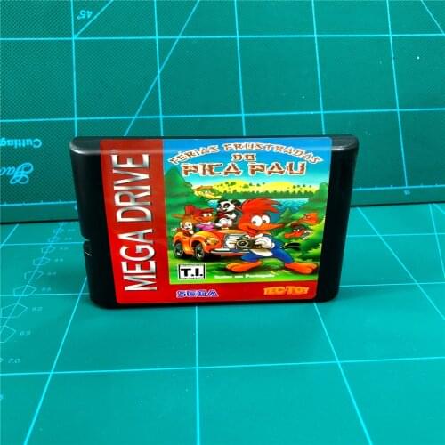 Ferias Frustradas do Pica Pau - 16 bit MD Games Cartridge For MegaDrive Genesis console