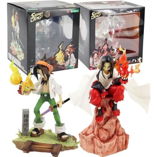 17-24cm Shaman King Asakura Hao Yoh Asakura 1/8 Scale Pre-Painted Figure PVC Model Toys Doll