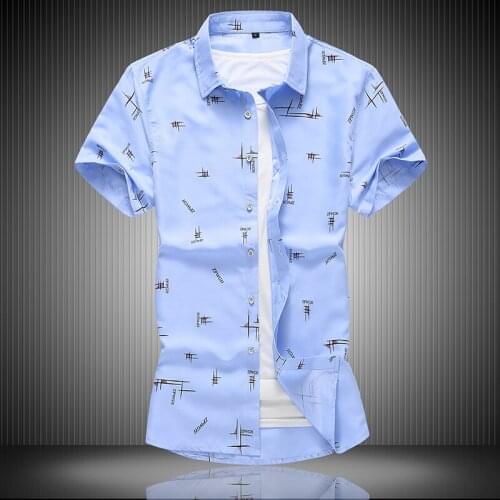 2021 male Shirts Camisas masculina Plus Size 5XL 6XL 7XL summer Brand Men Short sleeve shirts letter printed casual Business