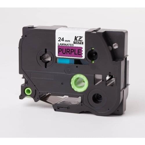24mm TzeP51 black on purple TzP51 Compatible for Brother P-touch Label Printers Laminated Tze Label Tape Tze-P51 TzP51