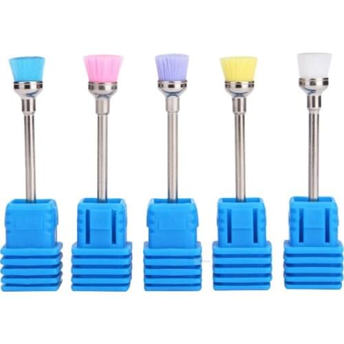 3pcs Nail Dust Clean brush nail art drill bit head Cleaning Brushes Manicure Tools