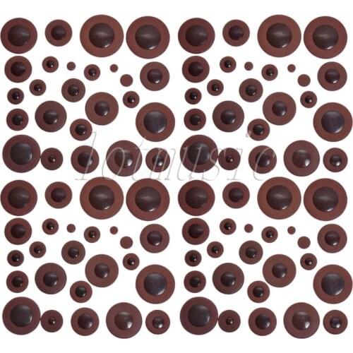 Woodwind Leather Pads for Normal Soprano Saxophone Sax Size Replacement Dark Brown 4 Set