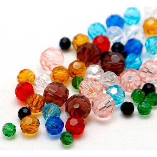 8MM Football round bead glass beads Austrian crystal rondelles Faceted sphere beads for DIY jewelry bracelet 60-200pcs