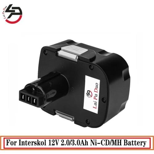 12V 3000mAh H12 For Interskol Ni-MH Power Tool Battery Cordless Drill Replacement Rechargeable Battery