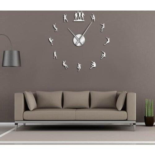 Climbers 3D DIY Wall Time Clock Frameless Mute Large Watch Apartment Decorations Mirror Wall Stickers Climbing Lovers Gift
