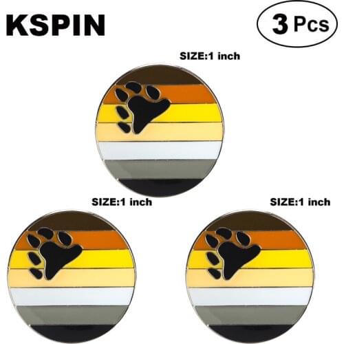 Bear Pride Lapel Pin Brooches Pins Flag badge Brooch Badges