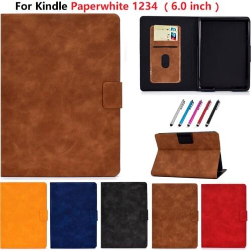Case For Amazon Kindle Paperwhite 1 2 3 4 2015 2017 6 inch PU Leather E-Book TPU Cover For Funda Kindle Paperwhite 4 2018 Case