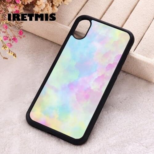 Iretmis 5 5S SE 2020 Phone Cover Case for iPhone 6 6S 7 8 Plus X Xs XR 11 12 Mini Pro Max Silicone TPU Rainbow Clouds