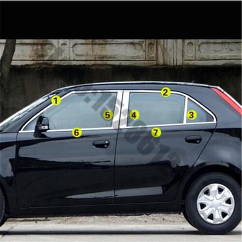 For MG MG3 MG 3 2011-2019 Stainless Steel Door Window Trims window trim cover Car Styling