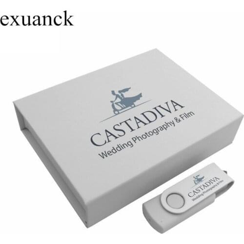 Custom Logo Metal Clip Photography Personalized usb 2.0 128GB 64GB 32GB 16GB 8GB 4GB Flash Drive Memory Stick