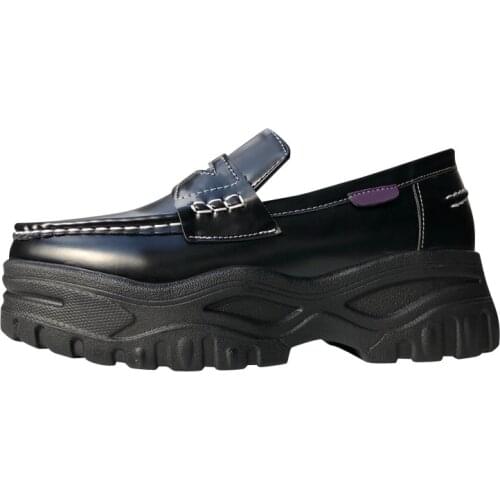 Korean version of the new spring and autumn thick-soled casual shoes fashion British style retro leather shoes