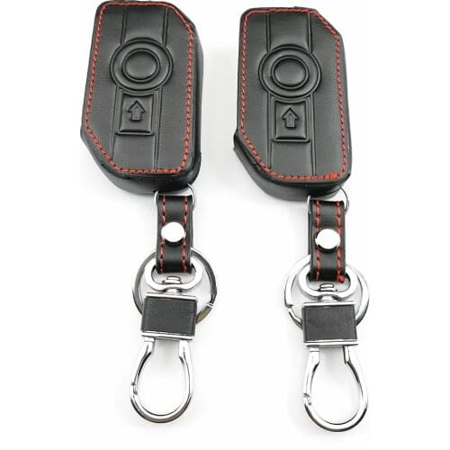 Soft Texture Leather Car Key Case Cover For BMW Motorcycle F750GS F850GS K1600GT R1200GS LC ADV R1250GS ADV 2 Button Wallet Bag
