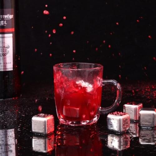 304 Stainless Steel Ice Cubes, Reusable Chilling Stones for Whiskey Wine, Keep Your Drink Cold Longer, SGS Test Pass