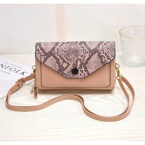 Patchwork Snake Print Womens Shoulder Bag PU Leather Crossbody Bags Diagonal Bag Large Capacity Multifunction Clutch Coin Purse