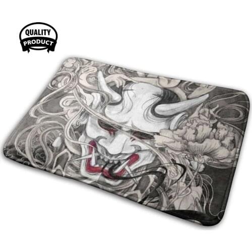 Saga 96 2 Soft House Family Anti-Slip Mat Rug Carpet Oni Demon Japan Japanese Anime Hannya Blue Mecha Darling In The Franxx