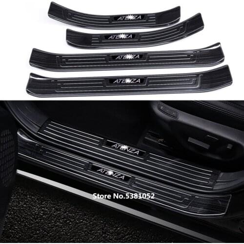 Car Door Sill Cover Trim For Mazda 6 Atenza 2019 2020 Accessories Stainless Steel Scuff Pedal Protector Auto Styling Sticker