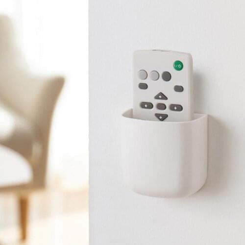 Wall Mounted Holder Phone Charger Remote Controller Air Conditioner Storage Case Storage Box Organizer For Bedroom Living Room