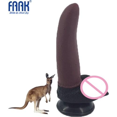 NNSX Kangaroo Dildo Animal Style Realistic Penis Fresh and Exciting Waterproof with Suction Cup Fake Dick for Women Masturbation