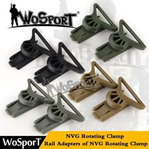 New WoSporT Helmet Accessories NVG Rotating Clamp + Rail Adapters of NVG Rotating Clamp (36mm)