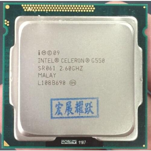 Intel CPU Celeron G550 CPU 2M Cache, 2.60 GHz LGA 1155 TDP 65W desktop processor Dual-Core PC computer CPU