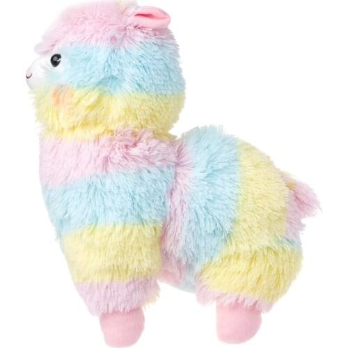 Rainbow Alpaca Plush Toy Lama Doll Cotton Stuffed Animal Toys