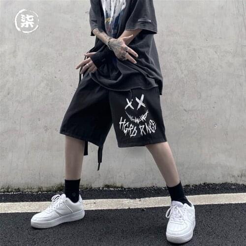 Shorts mens fashion brand ins fashion high street handsome five point pants street ice fast dry summer pants gym sweatpants