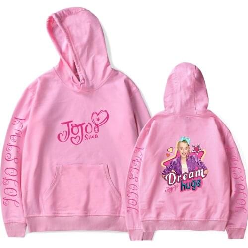 Hot Fashion Printed JOJO SIWA Hoodies Women Men Sweatshirts Autumn Hoodie Casual Hip Hop Girls Hooded JOJO SIWA Pink pullovers